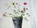 35.anemones au vase noir